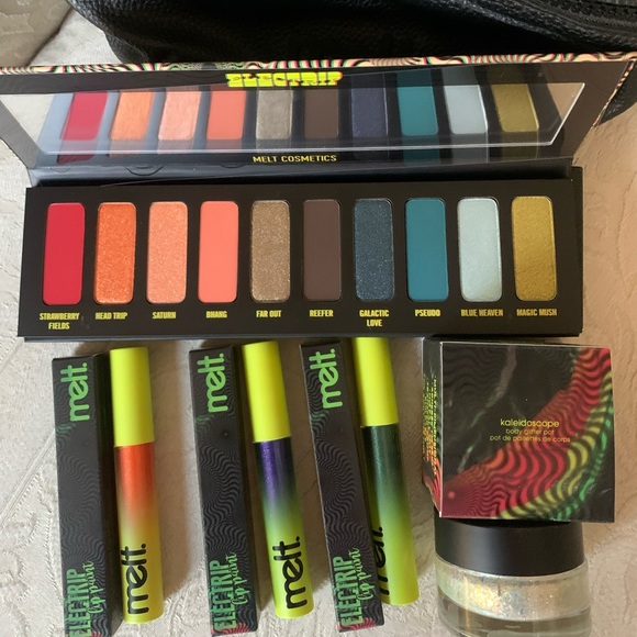 Melt Cosmetics Electrip Collection Eyeshadow Palette Lipsticks Bag BNIB - Picture 16 of 16